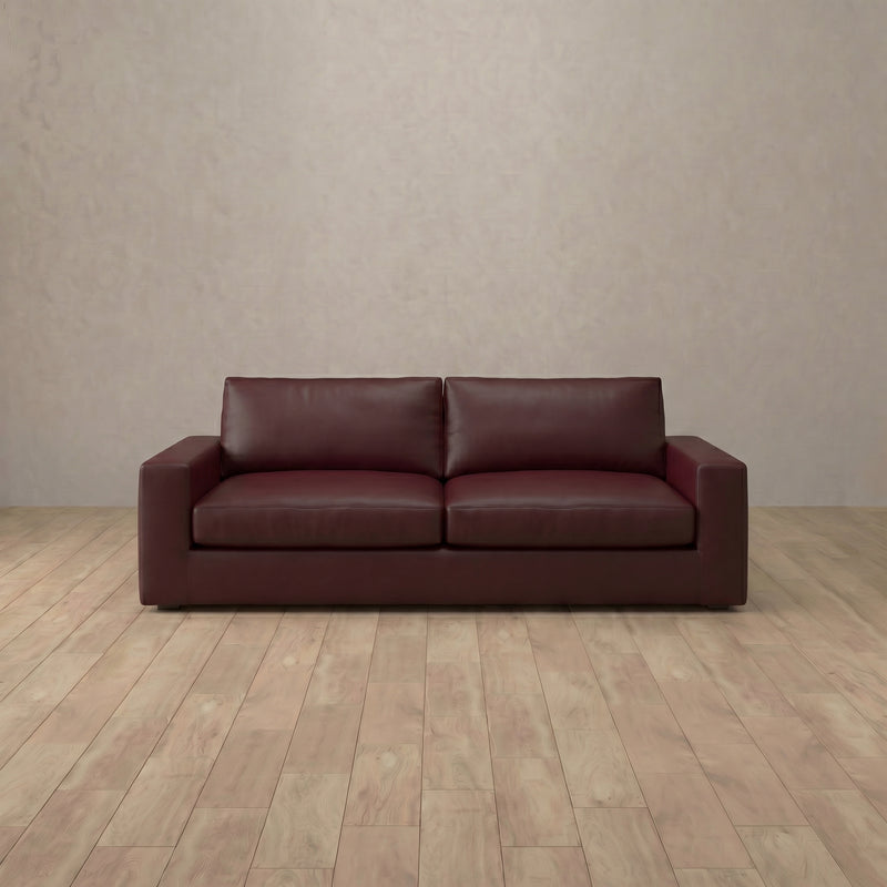 Top Grain Leather::Articture Signature Sofa 2 Seater Burgundy Top Grain Leather 6:TGL