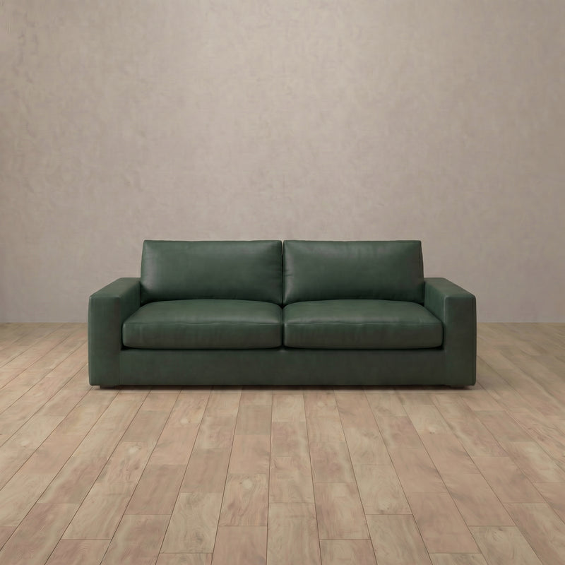 Top Grain Leather::Articture Signature Sofa 2 Seater Forest Green Top Grain Leather v2 5:TGL