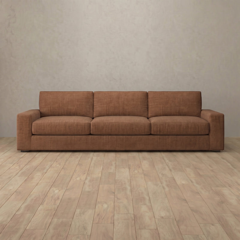 Linen Blend::Articture Signature Sofa 3 Seater Cognac Linen Blend 4:LB