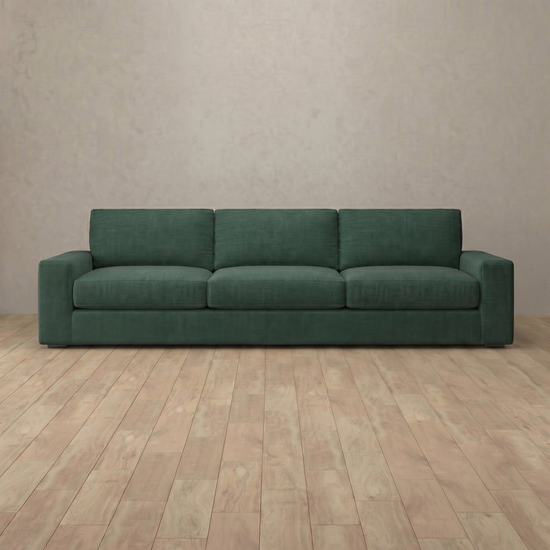 Linen Blend::Articture Signature Sofa 3 Seater Forest Green Linen Blend 5:LB