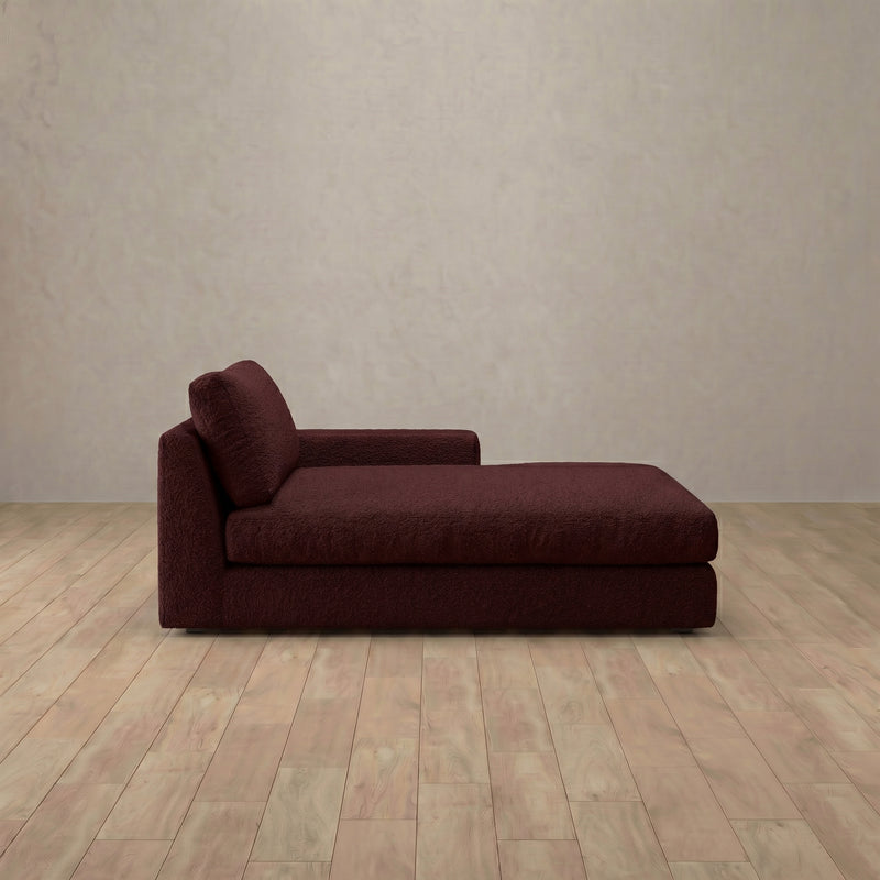 Boucle::Articture Signature Sofa Chaise  Burgundy Boucle 6:BCL