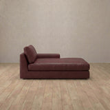 Top Grain Leather::Articture Signature Sofa Chaise  Burgundy Top Grain Leather [grid:6:TGL]