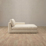 Linen Blend::Articture Signature Sofa Chaise  Cream Linen Blend