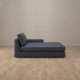 Top Grain Leather::Articture Signature Sofa Chaise  InkBlue Top Grain Leather
