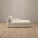 Linen Blend::Articture Signature Sofa Chaise  Ivory Linen Blend