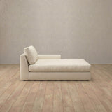 Top Grain Leather::Articture Signature Sofa Chaise  Ivory Top Grain Leather