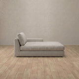 Linen Blend::Articture Signature Sofa Chaise  Pewter Linen Blend