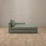 Top Grain Leather::Articture Signature Sofa Chaise  Sage Top Grain Leather
