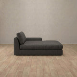 Linen Blend::Articture Signature Sofa Chaise  Smoke Linen Blend