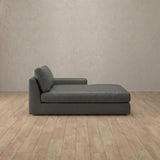 Top Grain Leather::Articture Signature Sofa Chaise  Smoke Top Grain Leather