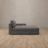 Boucle::Articture Signature Sofa Chaise  Stone  Boucle