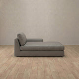 Top Grain Leather::Articture Signature Sofa Chaise  Stone Top Grain Leather