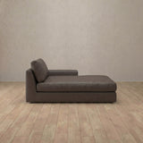 Top Grain Leather::Articture Signature Sofa Chaise  Truffle Top Grain Leather