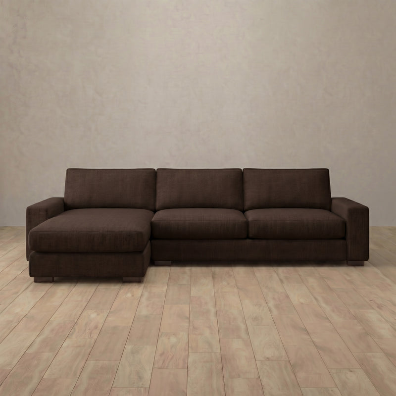 Linen Blend::Articture Signature Sofa Large Corner  Espresso Linen Blend 8:LB