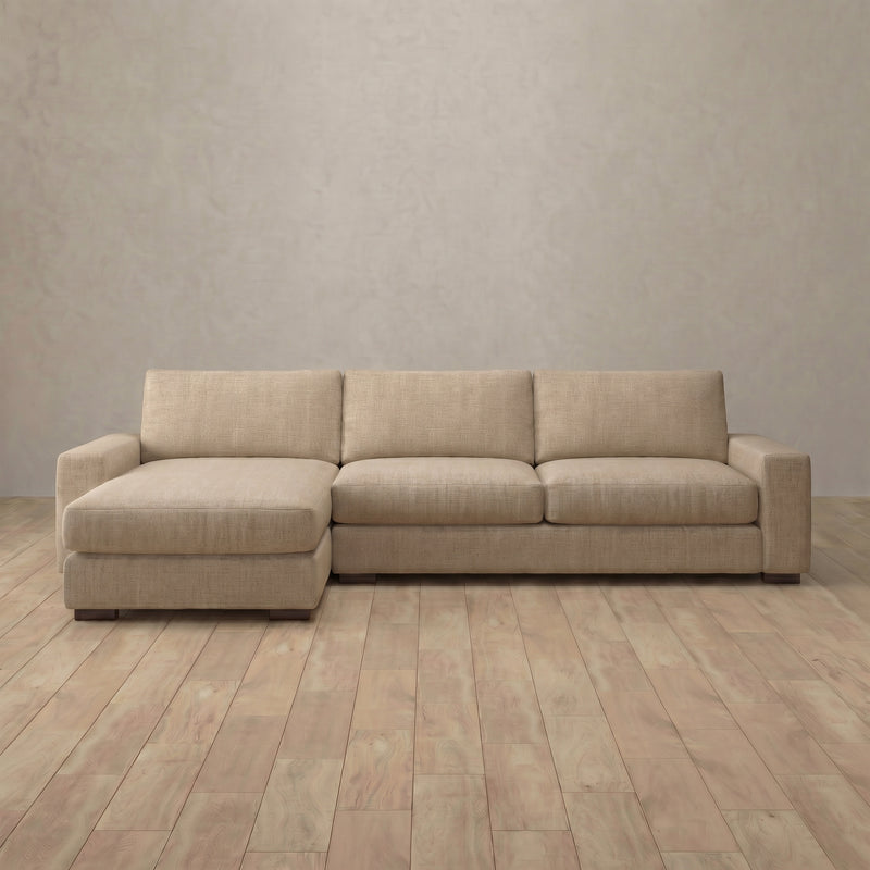 Linen Blend::Articture Signature Sofa Large Corner  Latte Linen Blend 3:LB