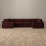 Boucle::Articture Signature Sofa Large Sectional  Burgundy Boucle [grid:6:BCL]