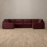 Linen Blend::Articture Signature Sofa Large Sectional  Burgundy Linen Blend v2 [grid:6:LB]
