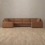 Linen Blend::Articture Signature Sofa Large Sectional  Cognac Linen Blend v2 [grid:4:LB]