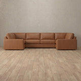 Top Grain Leather::Articture Signature Sofa Large Sectional  Cognac Top Grain Leather v2 [grid:4:TGL]