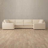 Top Grain Leather::Articture Signature Sofa Large Sectional  Cream Top Grain Leather