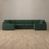 Boucle::Articture Signature Sofa Large Sectional  Forest Green Boucle [grid:5:BCL]