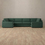 Linen Blend::Articture Signature Sofa Large Sectional  Forest Green Linen Blend [grid:5:LB]