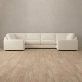 Linen Blend::Articture Signature Sofa Large Sectional  Ivory Linen Blend