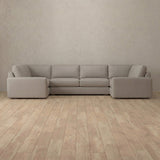 Top Grain Leather::Articture Signature Sofa Large Sectional  Pewter Top Grain Leather