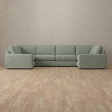 Linen Blend::Articture Signature Sofa  Large Sectional  Sage Linen Blend
