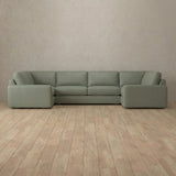 Top Grain Leather::Articture Signature Sofa Large Sectional  Sage Top Grain Leather