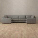 Top Grain Leather::Articture Signature Sofa Large Sectional  Stone Top Grain Leather