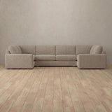Boucle::Articture Signature Sofa Large Sectional  Taupe Boucle [grid:3:BCL]