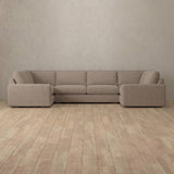 Linen Blend::Articture Signature Sofa Large Sectional  Taupe Linen Blend v1