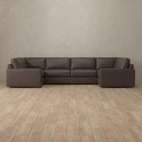 Top Grain Leather::Articture Signature Sofa Large Sectional  Truffle Top Grain Leather v1