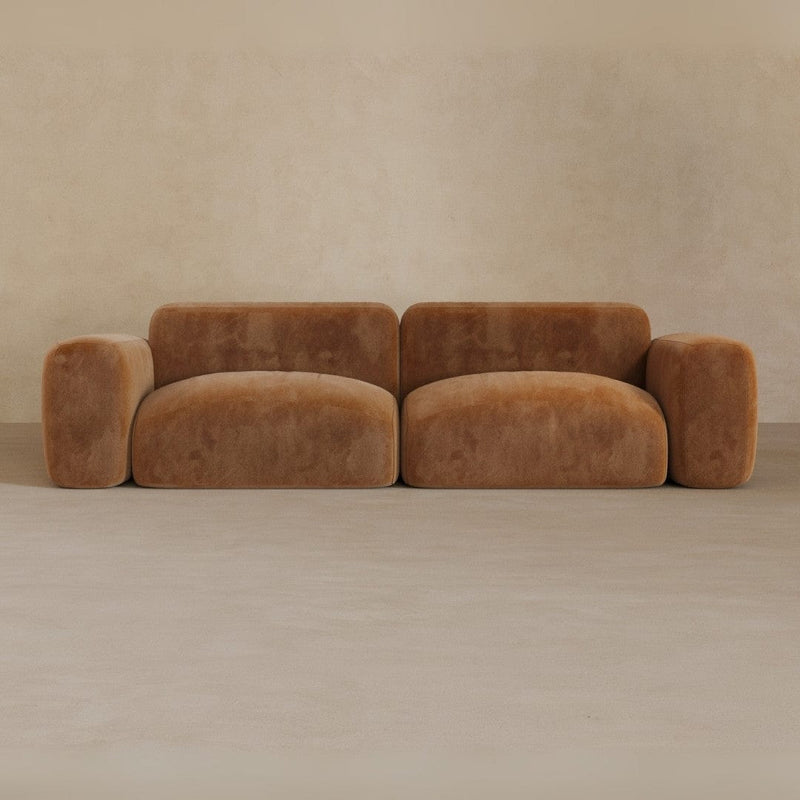 2 Seater-Velvet-Brandy