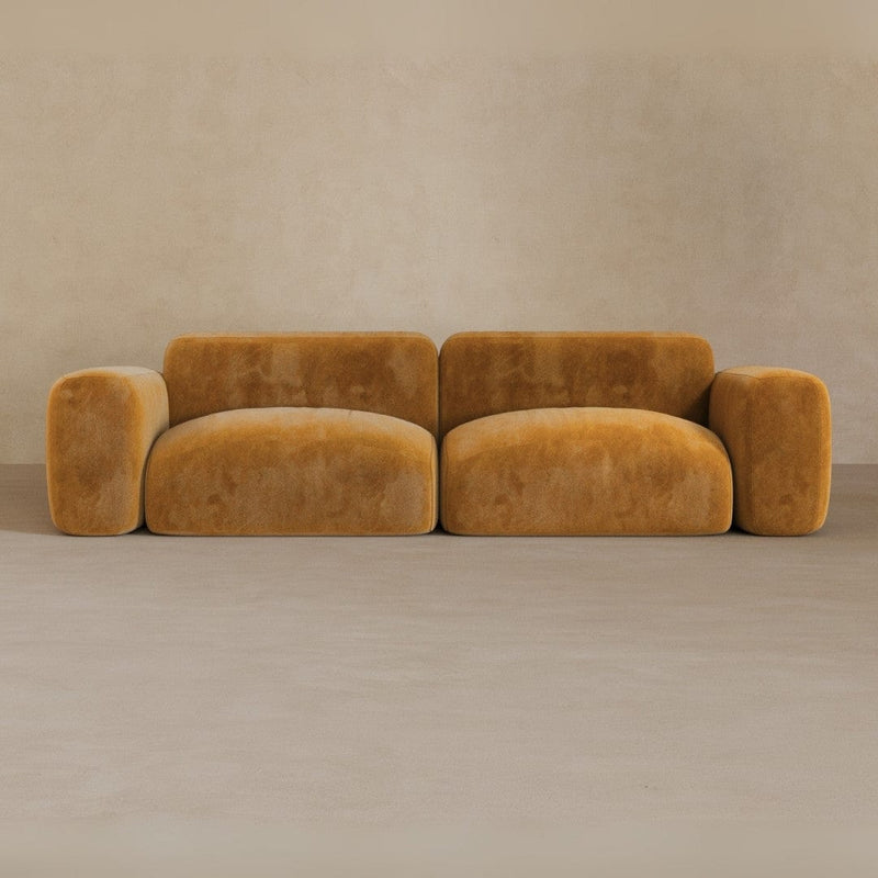 2 Seater-Velvet-Camel