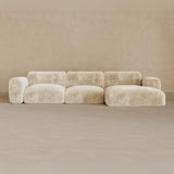 3 Seater Left Chaise-Velvet-Shell
