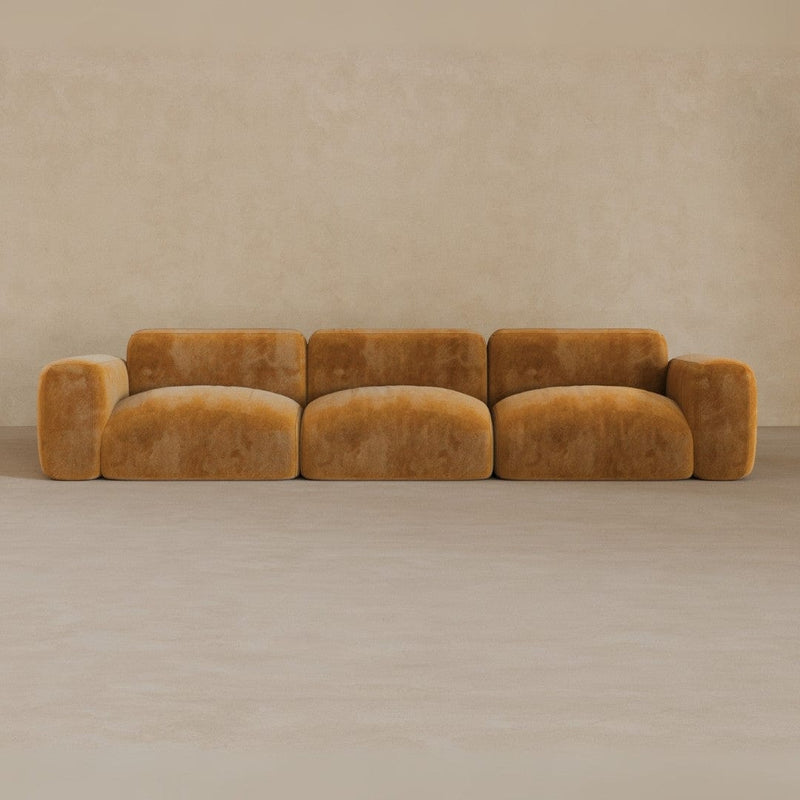 3 Seater-Velvet-Camel