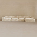 4 Seater Left Chaise-Velvet-Shell