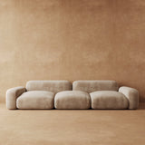 Biscuit Velvet Sofa