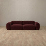 Boucle::Biscuit Velvet Sofa 2 Seater Burgundy Boucle v1 [grid:6:BCL]
