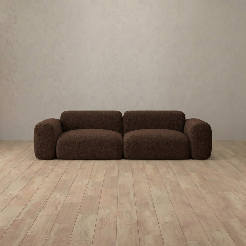Boucle::Biscuit Velvet Sofa 2 Seater Espresso  Boucle v2 8:BCL