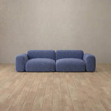 Boucle::Biscuit Velvet Sofa 2 Seater OceanBlue Boucle