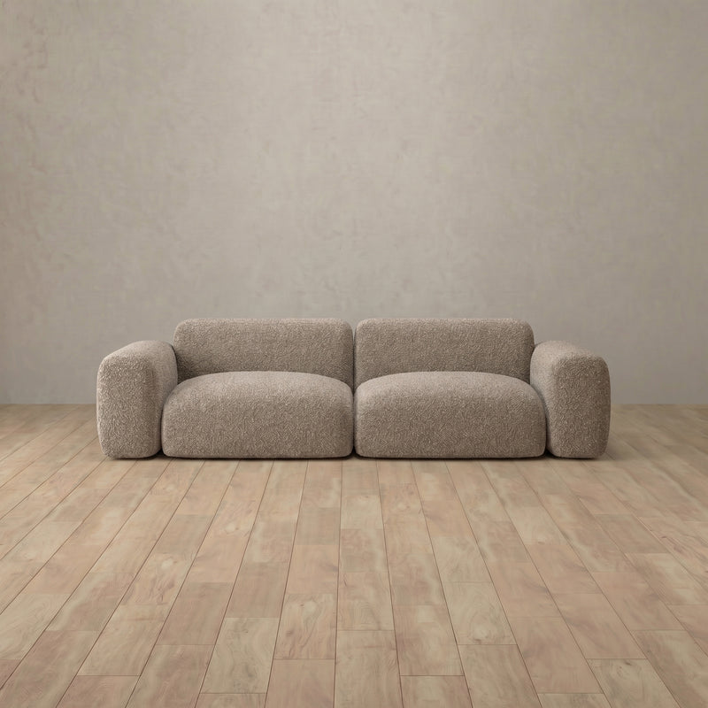 Boucle::Biscuit Velvet Sofa 2 Seater Taupe Boucle v2 3:BCL