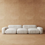 Biscuit Velvet Sofa