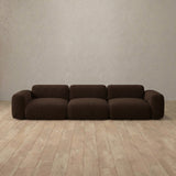 Boucle::Biscuit Velvet Sofa 3 Seater Espresso  Boucle v1 [grid:8:BCL]