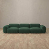 Boucle::Biscuit Velvet Sofa 3 Seater Forest Green Boucle [grid:5:BCL]