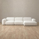 Boucle::Biscuit Velvet Sofa 3 Seater L-Shaped OffWhite Boucle [grid:1:BCL]