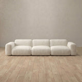 Linen Blend::Biscuit Velvet Sofa 3 Seater OffWhite Linen Blend [grid:1:LB]