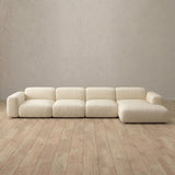 Top Grain Leather::Biscuit Velvet Sofa 4 Seater Ivory Top Grain Leather